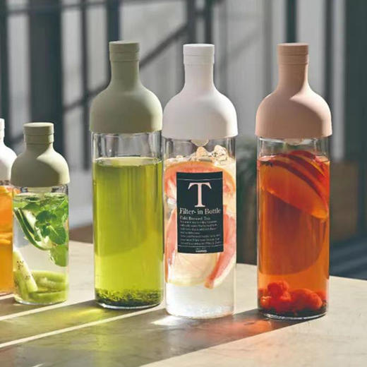 【HARIO】冷水壶耐热玻璃带过滤网创意红酒瓶冷泡茶壶FIB 商品图0