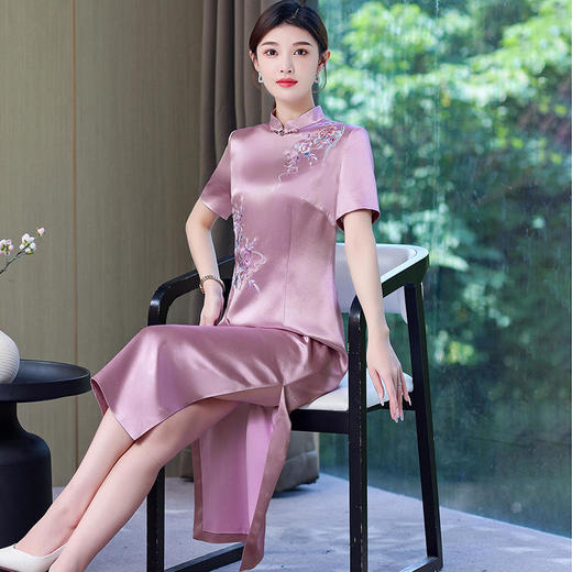 AHM thfs9372新款大码改良旗袍裙 商品图1