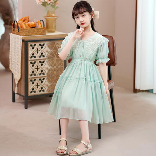 DY-6965女童连衣裙夏装新款童装韩版时髦炸街儿童礼服裙小女孩网纱裙 商品图3
