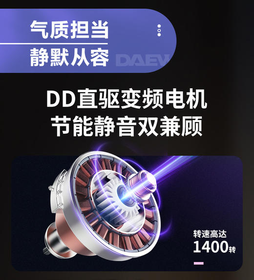 DAEWOO韩国大宇滚筒洗衣机全自动家用10公斤大容量变频除菌除螨洗 商品图4