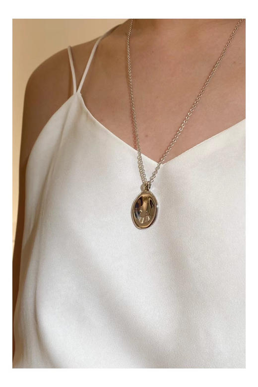 J.HARDYMENT | Small Oval Thumbprint pendant necklace [项链 三色] 商品图3