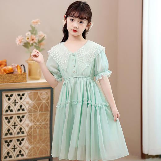 DY-6965女童连衣裙夏装新款童装韩版时髦炸街儿童礼服裙小女孩网纱裙 商品图5