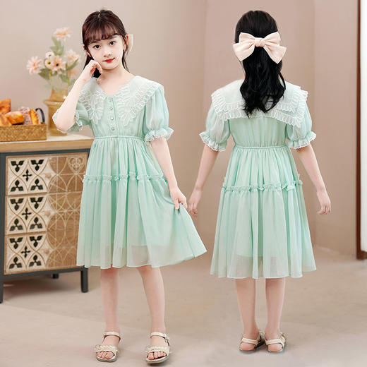 DY-6965女童连衣裙夏装新款童装韩版时髦炸街儿童礼服裙小女孩网纱裙 商品图1