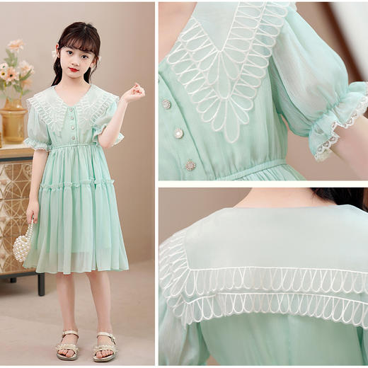 DY-6965女童连衣裙夏装新款童装韩版时髦炸街儿童礼服裙小女孩网纱裙 商品图2