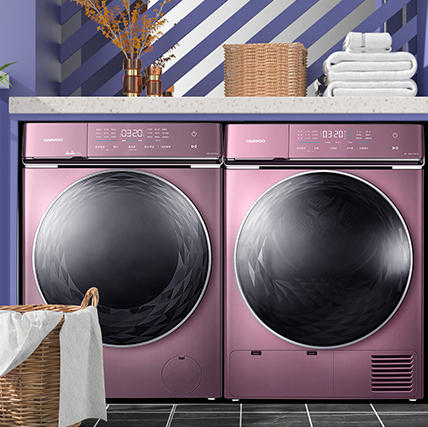 韩国大宇变频洗烘套装滚筒洗衣机全自动热泵烘干机组合10公斤家用 商品图4