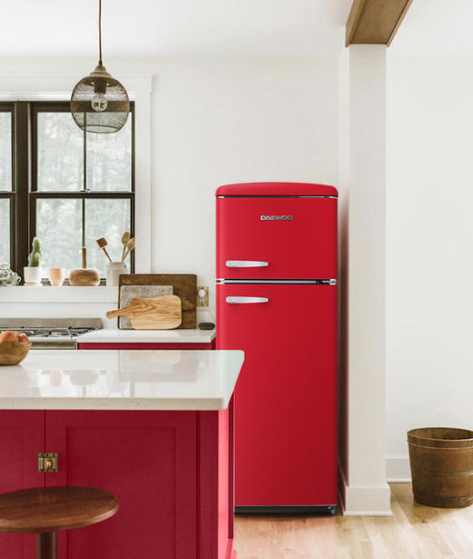 DAEWOO韩国大宇小冰箱家用小型双开门冷柜办公室宿舍用复古电冰箱 商品图3