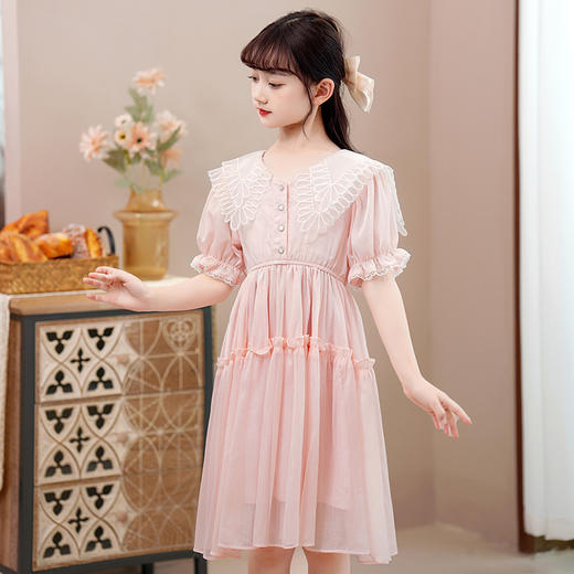 DY-6965女童连衣裙夏装新款童装韩版时髦炸街儿童礼服裙小女孩网纱裙 商品图4