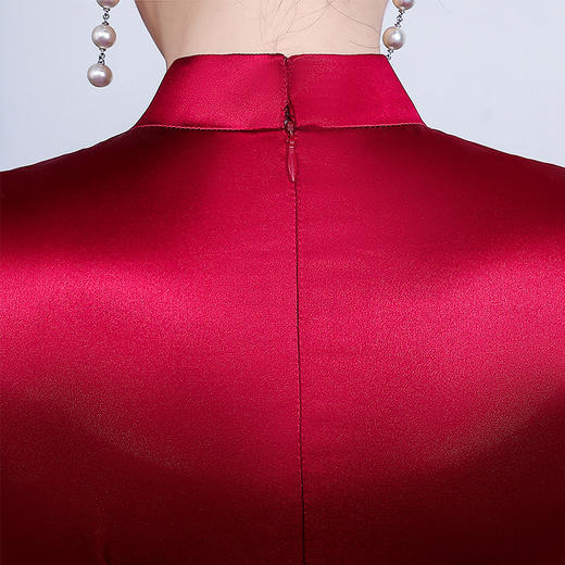 TZRY-21032醋酸手推绣=旗袍宴会婚礼喜气质去旗袍礼服 商品图3