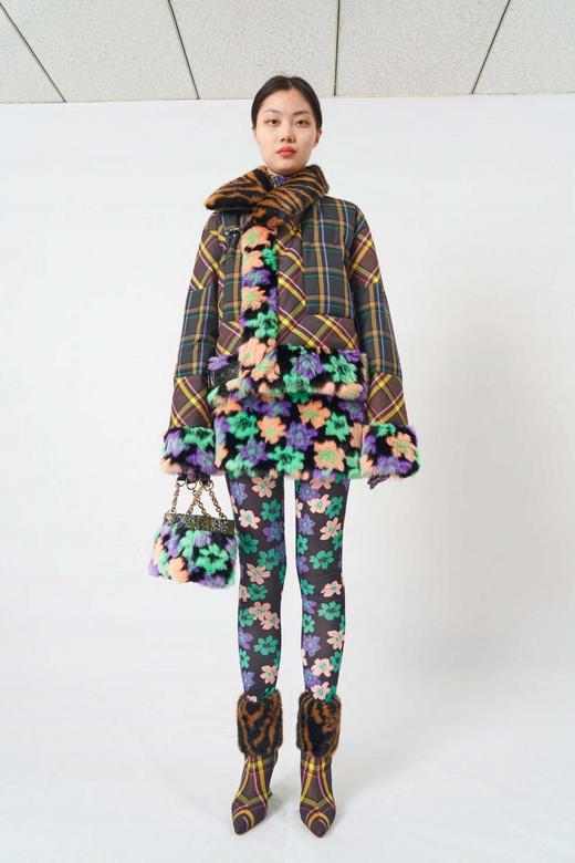 花卉针织打底裤【2022秋冬新品 定制款】--中国设计师品牌QIUSHU TING 商品图2