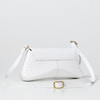 BALENCIAGA 巴黎世家 女士小号闪亮超柔软鳄鱼压纹小牛皮翻盖包斜挎单肩包 白色 695645 2108Y 9001 商品缩略图1
