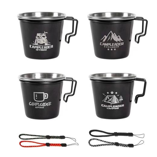 凯普露营不锈钢把手啤酒杯4件套70ml 商品图3