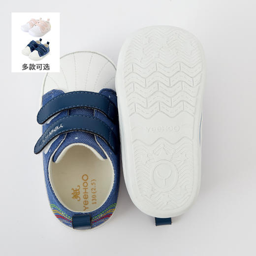 英氏儿童鞋子男童女童针织布鞋软底魔术贴婴儿学步鞋YFXKJ32159A 商品图1