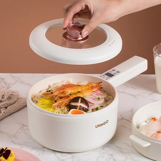 七彩叮当电煮锅宿舍学生家用多功能一体电炒煮面电热火锅小型电锅 商品图0