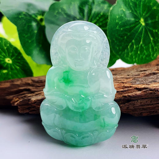 派瑞翡翠 翡翠观音 糯种 飘翠 商品图0