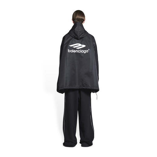 BALENCIAGA 巴黎世家 男士运动图标百褶尼龙风衣外套 黑色 698871 TLO25 1000 商品图2