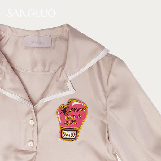 桑罗儿童睡裙可爱印花桑蚕丝透气舒适低敏婴童睡衣 商品图2