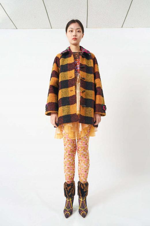 花色针织打底裤/黄色碎花【2022秋冬新品 定制款】--中国设计师品牌QIUSHU TING 商品图1