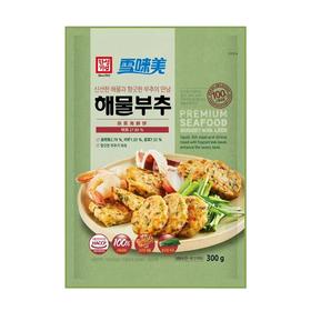 雪唻美 海鲜杂菜饼300g 