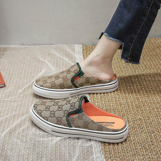 SQNX220702新款时尚气质休闲百搭平底防滑包头半拖鞋 商品图1