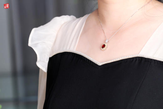 石榴石项链   镶嵌：925银镶 商品图5
