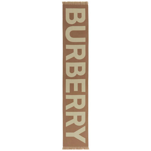 【四】BURBERRY 巴宝莉 女士logo羊毛提花围巾 混色 8057148 A8773 商品图1