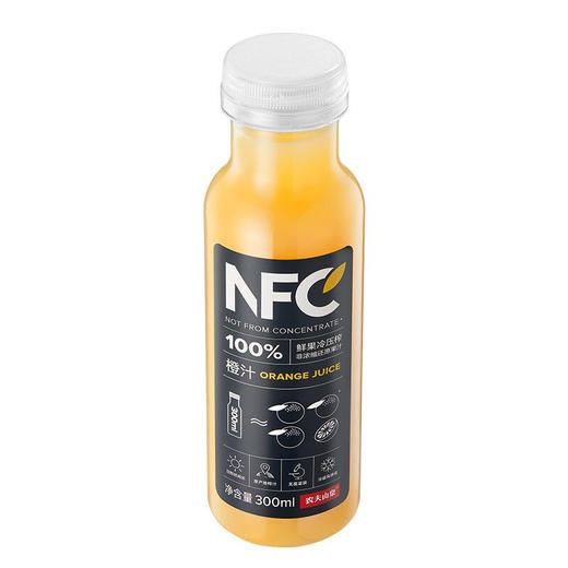 【农夫山泉】 NFC果汁饮料 100%NFC橙汁300ml*10瓶 商品图4