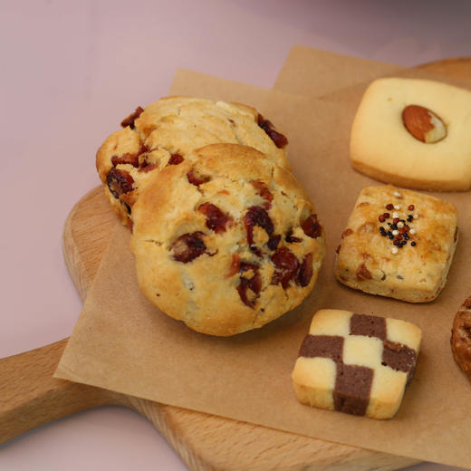 1522蔓越莓全麦曲奇 Cranberry Oatmeal Cookies发酵解馋点心小零食下午茶休闲食品 商品图4