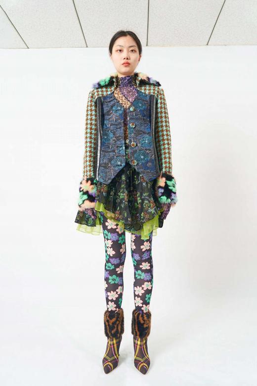 花卉针织打底裤【2022秋冬新品 定制款】--中国设计师品牌QIUSHU TING 商品图1