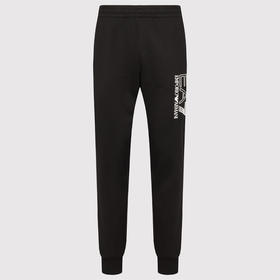 EMPORIO ARMANI EA7 阿玛尼 男士棉质字母标志logo印花休闲运动裤 黑色 3LPP53 PJ05Z 1200