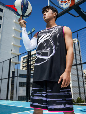 【S/M/L断码】安踏吸湿速干科技轻狂篮球套装男士训练比赛舒适篮球服152221206【库存有限，如无货将做退款，介意慎拍！】