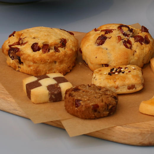 1522蔓越莓全麦曲奇 Cranberry Oatmeal Cookies发酵解馋点心小零食下午茶休闲食品 商品图3