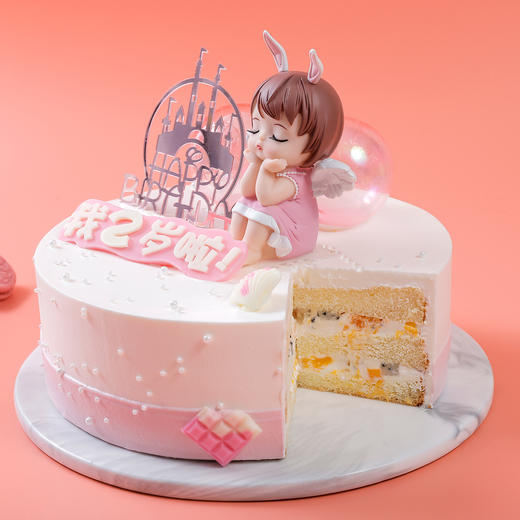 【99%女孩子都喜欢】安妮宝贝儿童蛋糕，吹灭蜡烛,许个心愿,美丽可爱的安妮公主为你祝福（长沙幸福西饼蛋糕） 商品图4