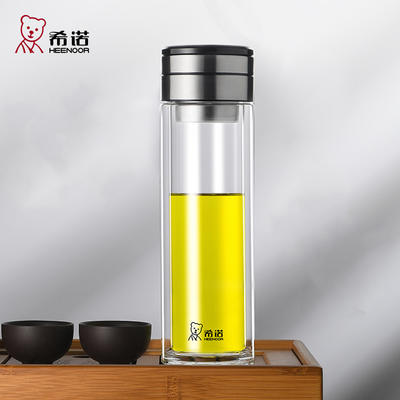 希诺玻璃杯XN-7095 320ML（茶水分离） 商品图0