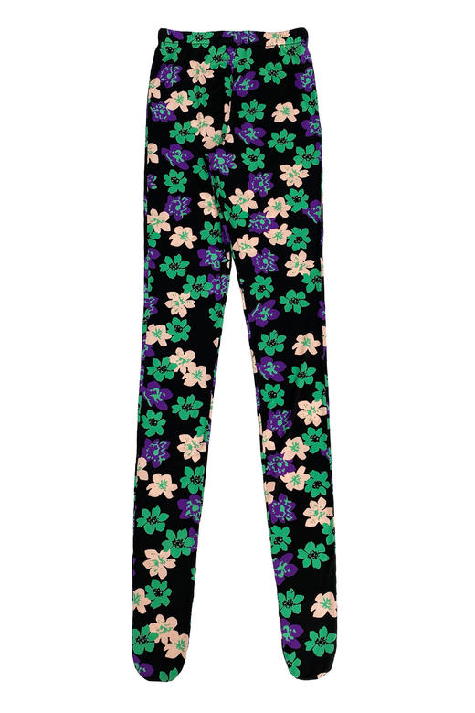 花卉针织打底裤【2022秋冬新品 定制款】--中国设计师品牌QIUSHU TING 商品图0