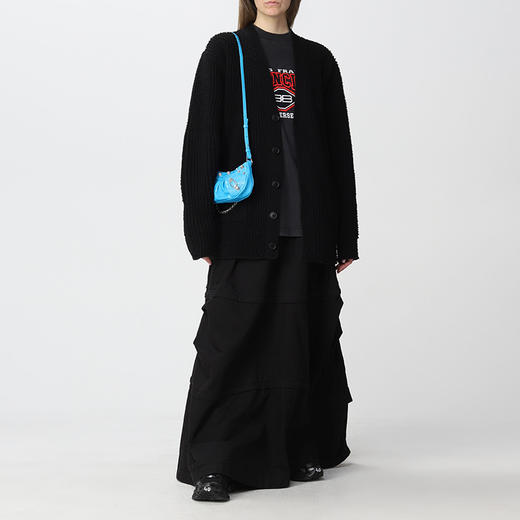 BALENCIAGA 巴黎世家 女士羊毛长袖针织开衫 黑色 696182 T1645 0100 商品图3
