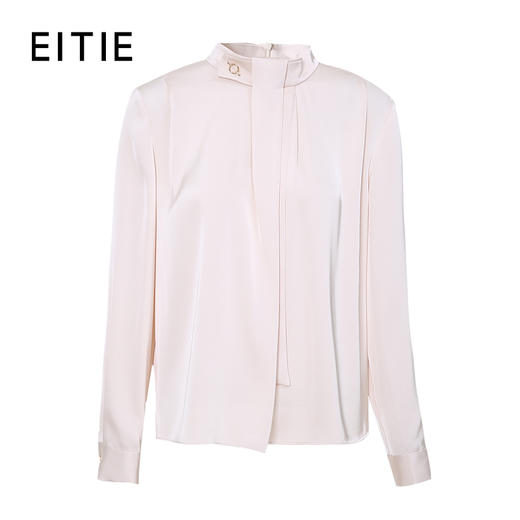 EITIE爱特爱秋季新款时尚职业百搭显瘦飘带小上衣7113801 商品图8