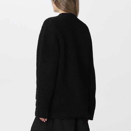 BALENCIAGA 巴黎世家 女士羊毛长袖针织开衫 黑色 696182 T1645 0100 商品图1