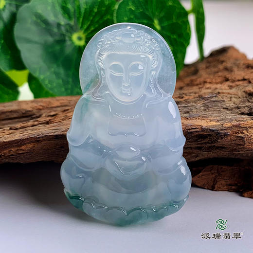 派瑞翡翠 翡翠观音 糯冰种 飘翠 商品图0