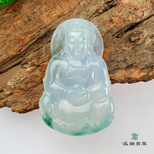 派瑞翡翠 翡翠观音 糯冰种 飘翠 商品图1