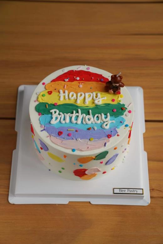 彩虹手绘蛋糕 商品图0