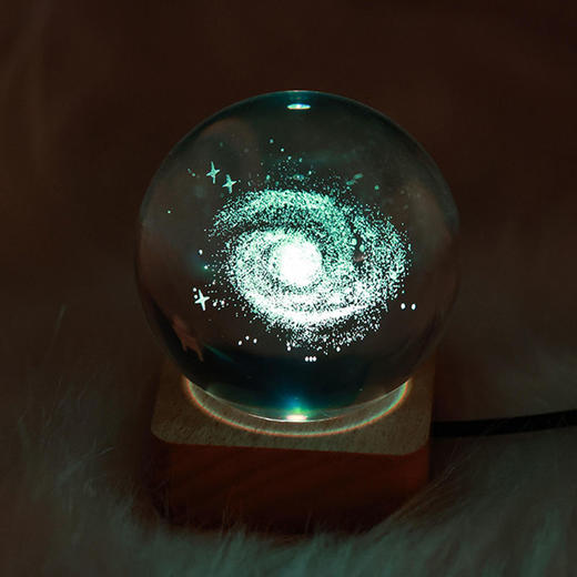【身临其境去感受璀璨宇宙】生日礼物蓝牙音箱小夜灯，内雕星空球系列，月球太阳银河摆件送男生女朋友同学 商品图4