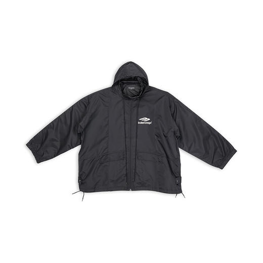 BALENCIAGA 巴黎世家 男士运动图标百褶尼龙风衣外套 黑色 698871 TLO25 1000 商品图0