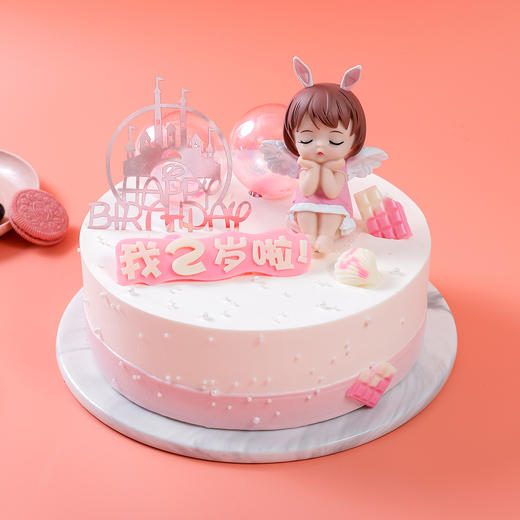 【99%女孩子都喜欢】安妮宝贝儿童蛋糕，吹灭蜡烛,许个心愿,美丽可爱的安妮公主为你祝福（长沙幸福西饼蛋糕） 商品图0
