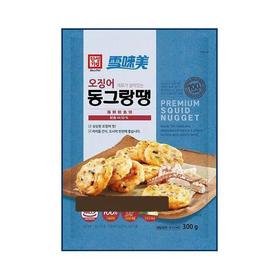雪唻美 海鲜鱿鱼饼300g 