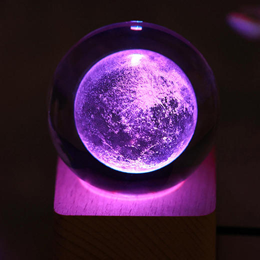 【身临其境去感受璀璨宇宙】生日礼物蓝牙音箱小夜灯，内雕星空球系列，月球太阳银河摆件送男生女朋友同学 商品图1