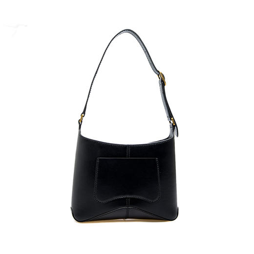BALENCIAGA 巴黎世家 女士小号柔软小牛皮光滑流浪包斜挎单肩包 黑色 695589 21096 1000 商品图2