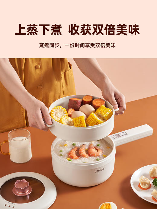 七彩叮当电煮锅宿舍学生家用多功能一体电炒煮面电热火锅小型电锅 商品图2