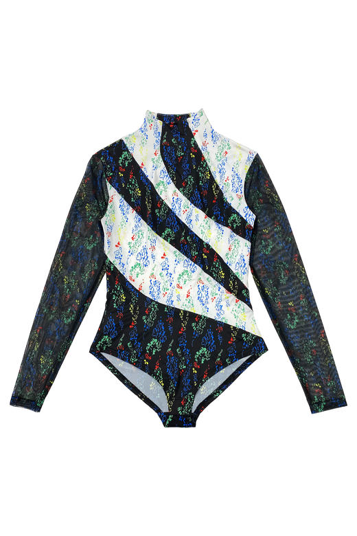 花色针织连体衣【2022秋冬新品】--中国设计师品牌QIUSHU TING 商品图0