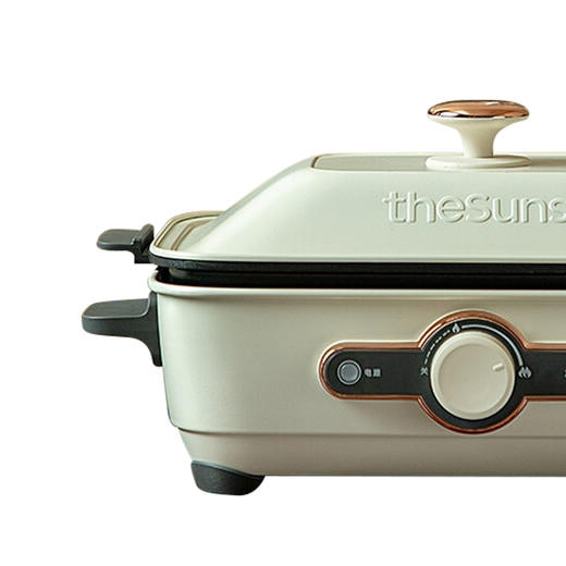 黄小厨 三食Thesuns 多功能锅 奶白色 MP601 基础款（平煎盘）+深锅加蒸架+丸子盘+六圆盘+条纹盘 商品图2