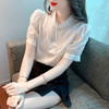 复古盘扣上衣女2022夏季气质百搭短袖洋气雪纺小衫 KQL1280 商品缩略图0